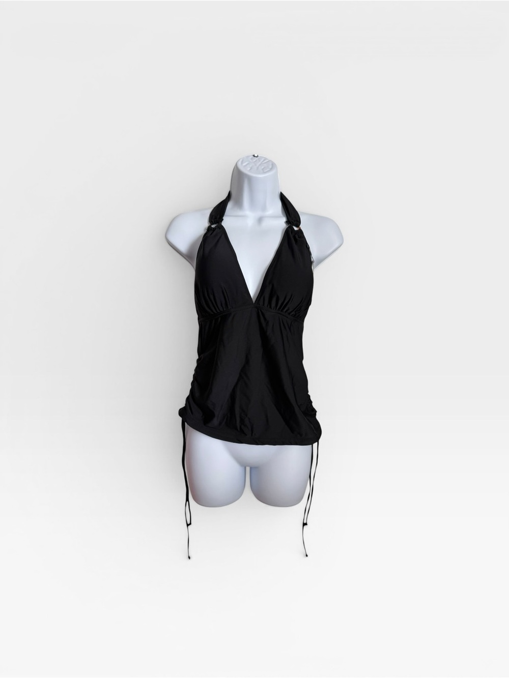 Black Halter Tankini Top - Women Swim